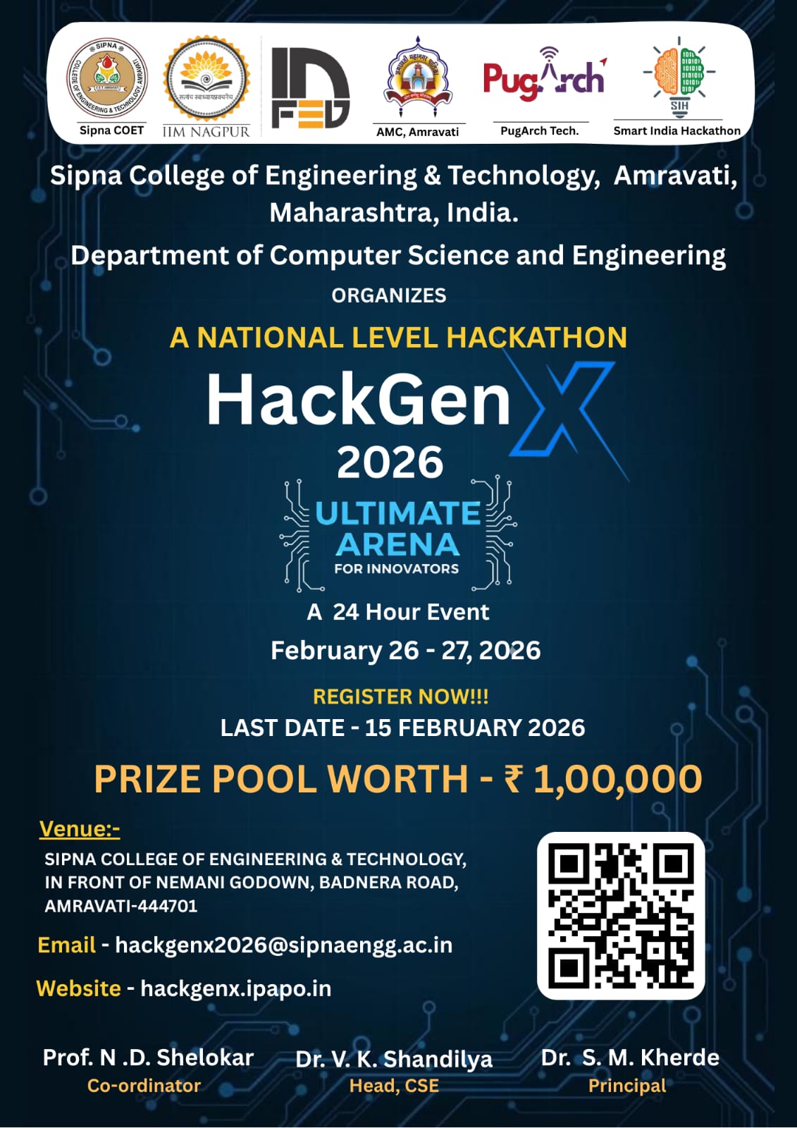 🚀 🔥 A NATIONAL LEVEL HACKATHON – HackGen X 2026 🔥 🚀 – Sipna College Of ...